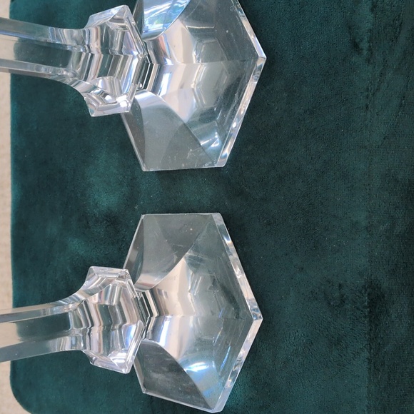 Val St. Lambert Pair Of 11" Crystal Elysee Candlesticks - Picture 3 of 5